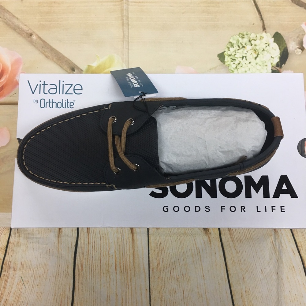 Sonoma men's navy boat shoes NIB - Picture 3 of 5